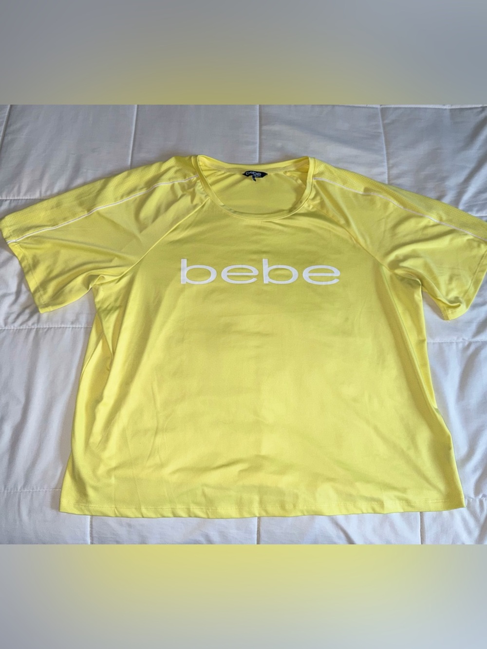 bebe Yellow Athletic Cropped Top - 1X